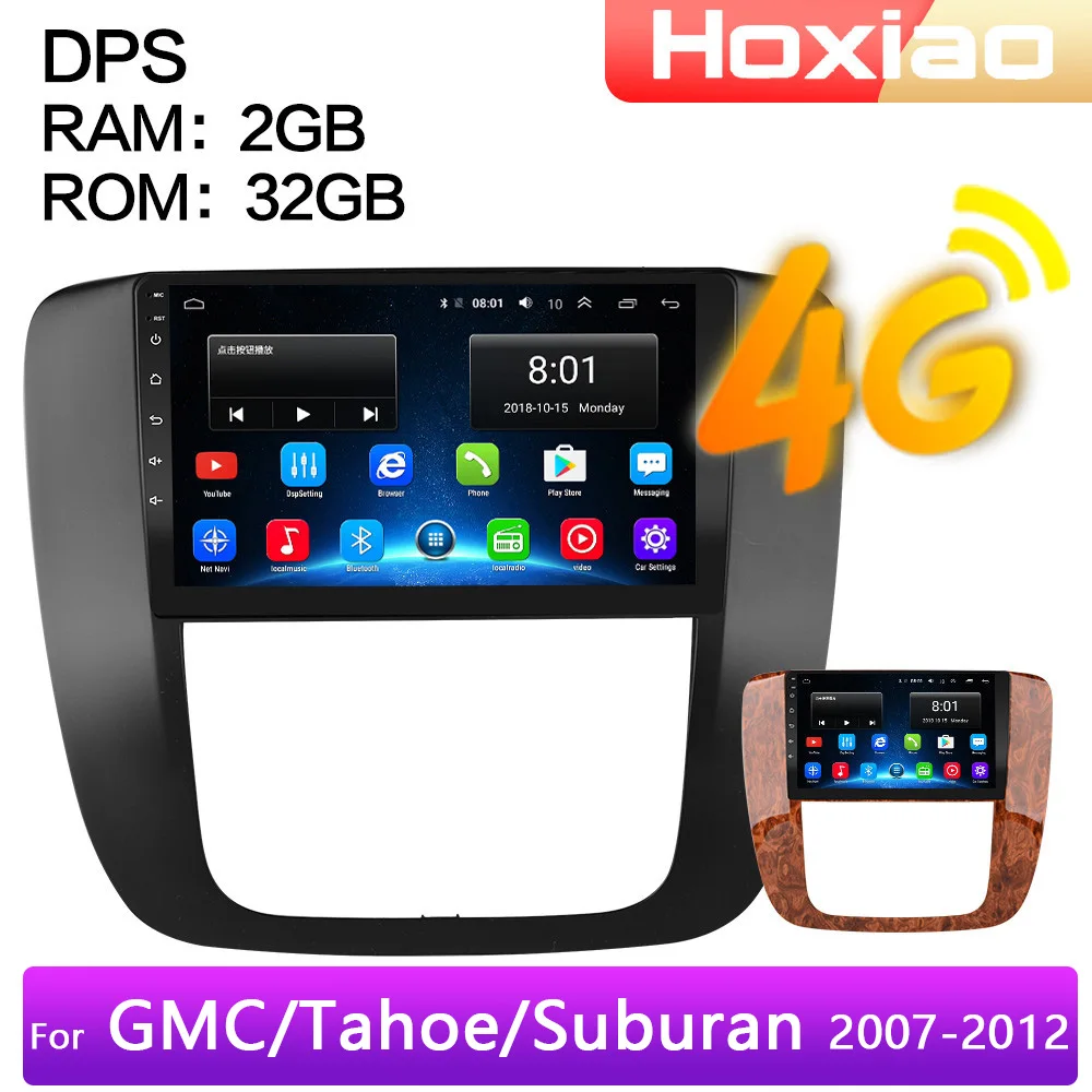 Автомобильный мультимедийный видео плеер с радио 4G Android 8 1 для GMC Yukon Chevrolet Tahoe Suburban