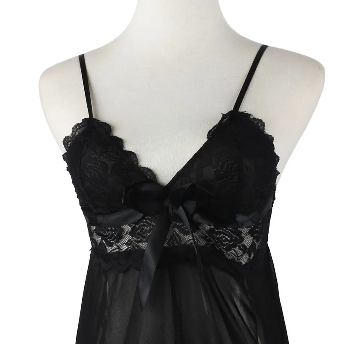 Женское сексуальное нижнее белье ночное платье для сна кружевное без рукавов с