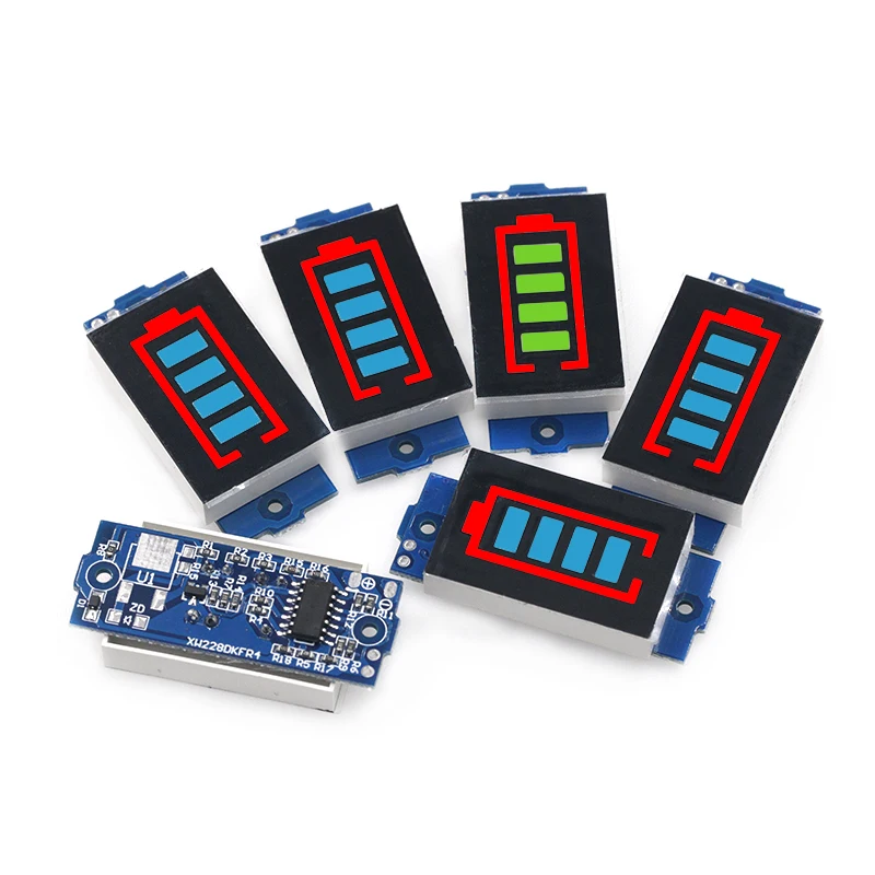 Индикатор емкости литиевых аккумуляторов 1S 2S 3S 4S 3 7 в синий дисплей тестер