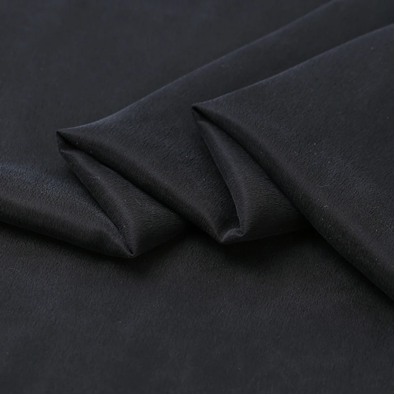 

138CM Wide 30MM Sand Wash Black Heavy Silk Fabric for Summer and Spring Long and Short Dress Jacket Pants B261