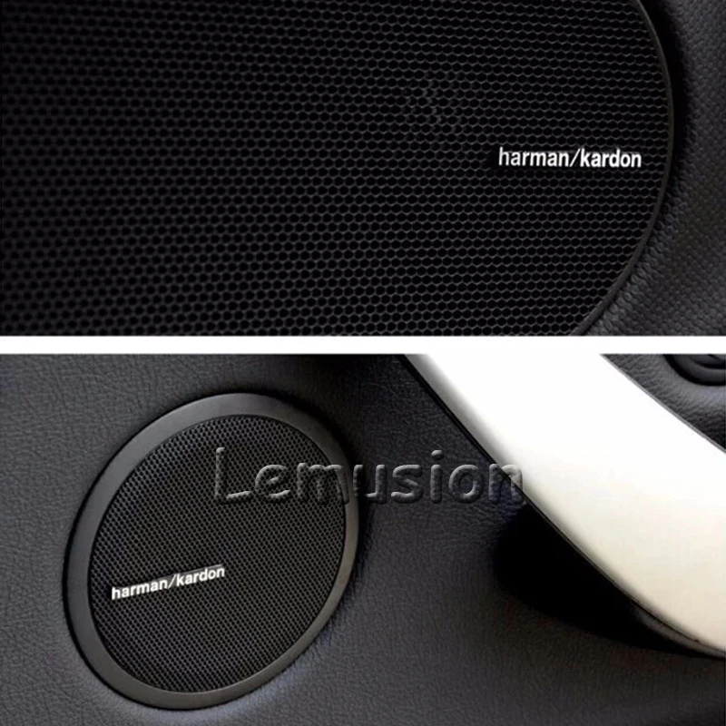 Для Harman Kardon автомобильные аудио видео наклейки для Audi A3 A4 B6 B8 B7 A6 C5 C6 Q5 E53 F70 F15 G05 E46 E90