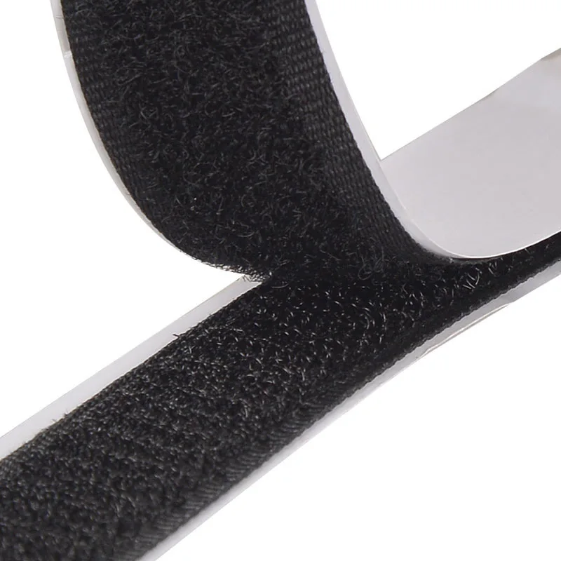 

2M Black White velcros Adhesive Double Hook And Loop Fastener Tape Nylon Multi-sizes Magic Sticker Tape With Strong Glue