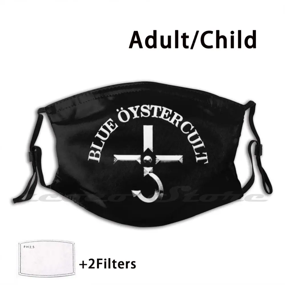 

Best Seller Boc Logo Mask DIY Washable Filter Pm2.5 Mouth Trending Band Blue Oyster Cult Ranyongko