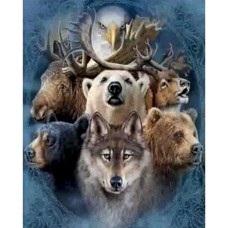 

SELILALI Oil Painting By Numbers Hand Painted Animal Head Picture By Number Kids Bedroom Wall Decoration Paint Acrylic Art Craft