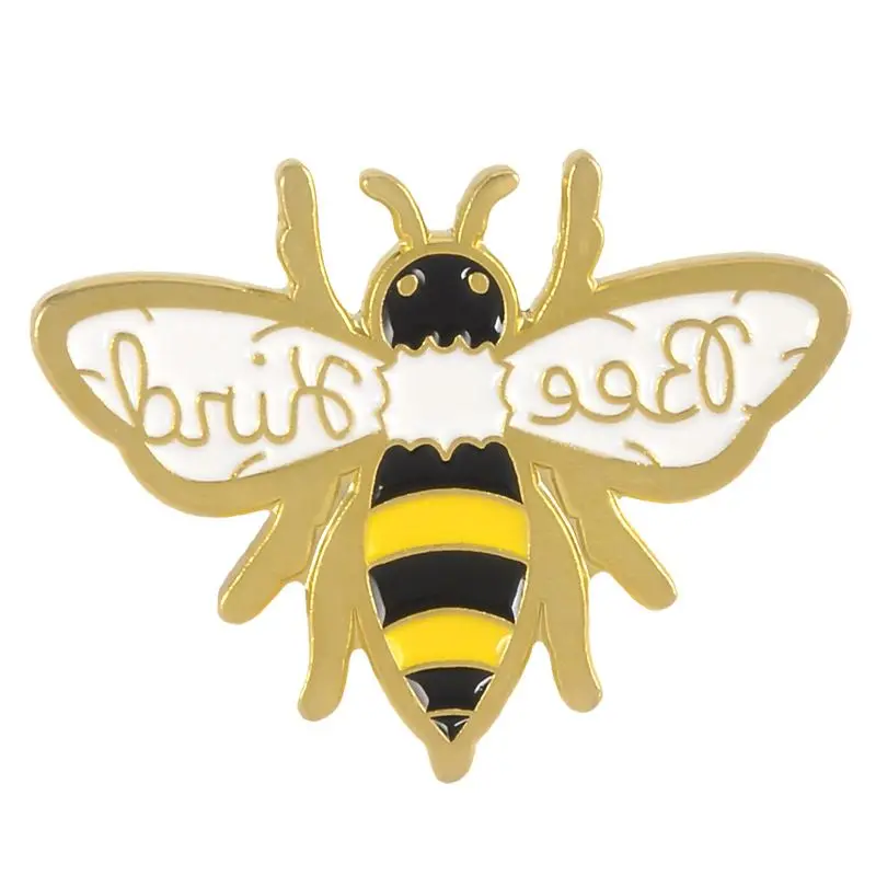 

Bee Brooch DIY Cartoon Hummingbird Badge Animal Insect Accessories Jewelry Alloy Drip Paint Enamel Pin Gift For Friends Party