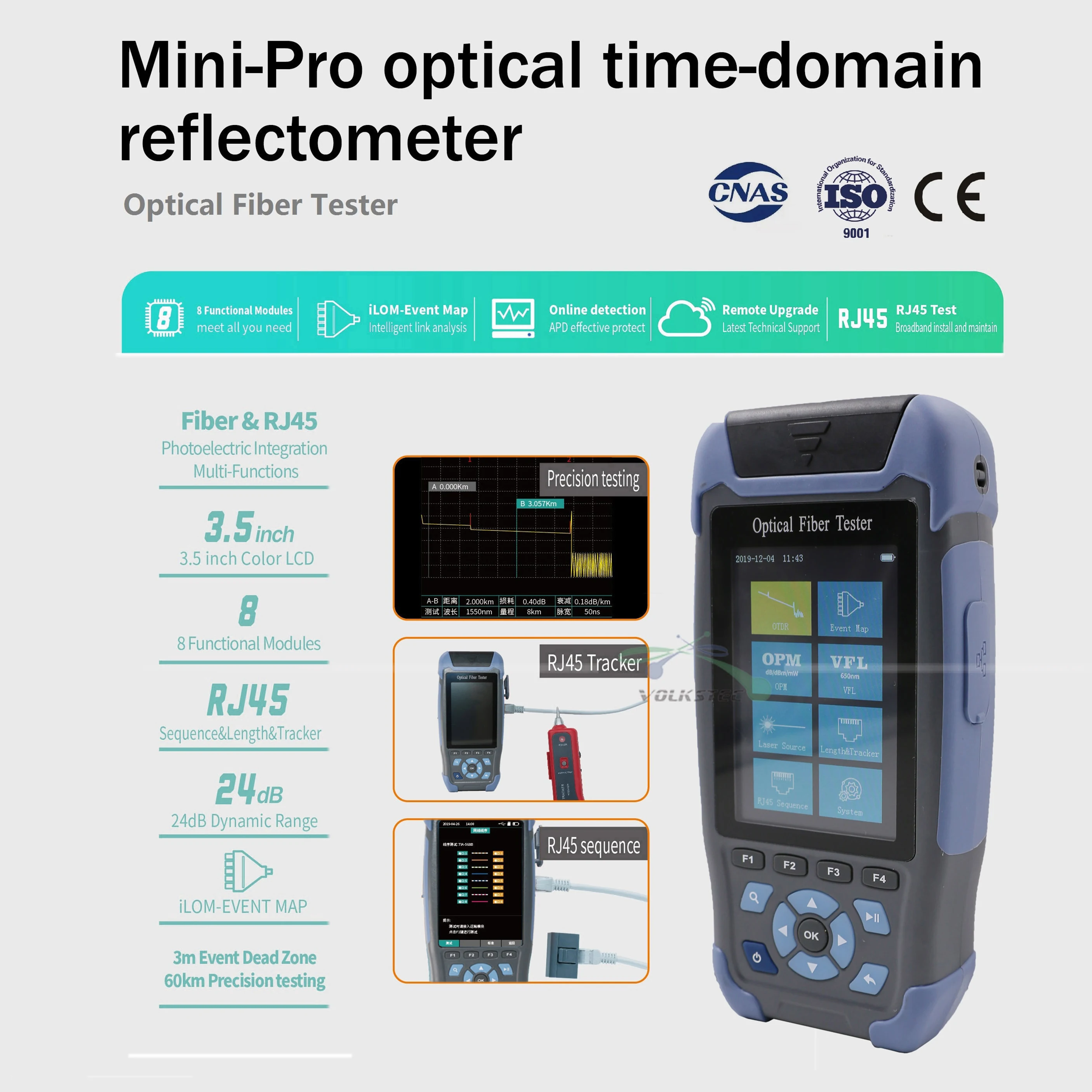 Fiber optic splicer Machine T7 Fusion splicer Machine OTDR with Optical Power Meter VFL Light Source Free shipping