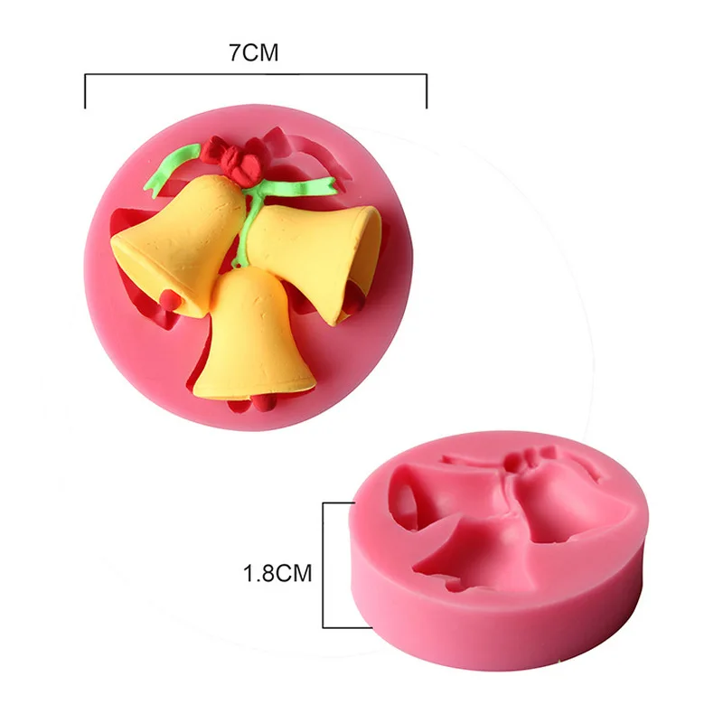 2 шт. DIY рождественские колокольчики Торт Конфеты Плесень Пластиковая форма | Дом
