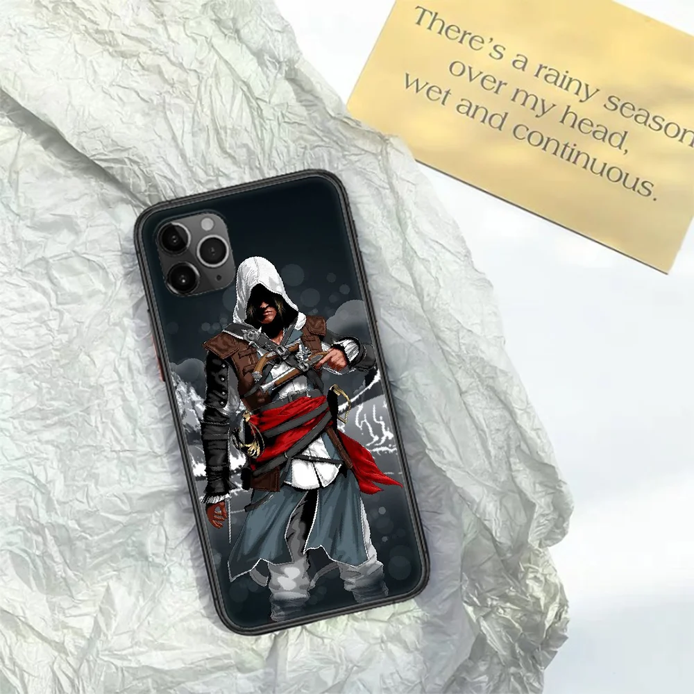 

Assassins Game Phone Case For Iphone 11 12 Mini PRO XR X XS MAX 6 6s 7 8 Plus 4 5 5s SE 2020 black Hoesjes Painting Shell Pretty
