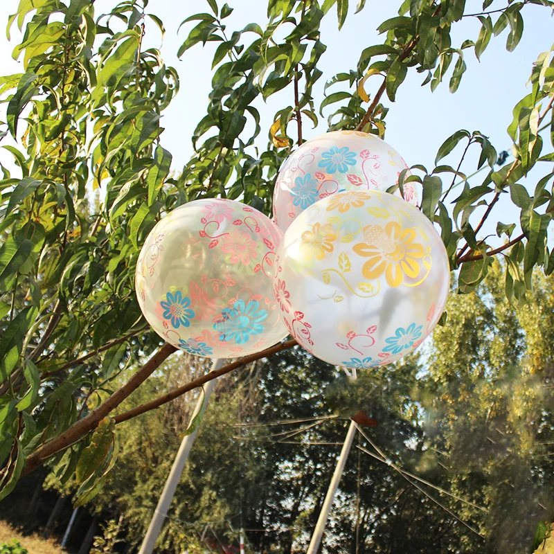 10 шт 12-дюймовые прозрачные латексные воздушные шары с принтом свадебные