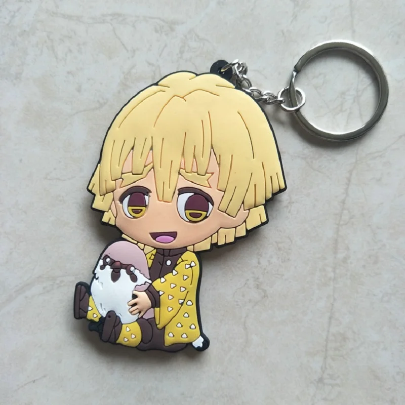 

Anime keychain Demon Slayer key chain Kimetsu no Yaiba PVC key ring Kamado Nezuko Kamado-Tanjirou Agatsuma Zenitsu llavero Gift