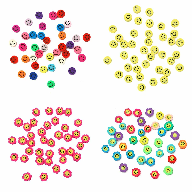 Бусины из полимерной глины сделай сам бусины разделители с улыбающимся лицом для