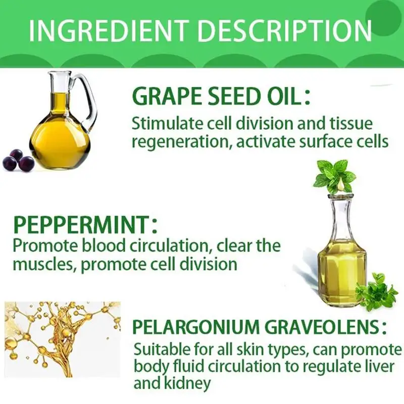 1 шт. массажное эфирное масло для ног увеличивающее рост травяное