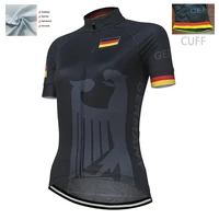 germany retro global factory outdoor sports classic competition cycling jersey black ladies polyester breathable customizable