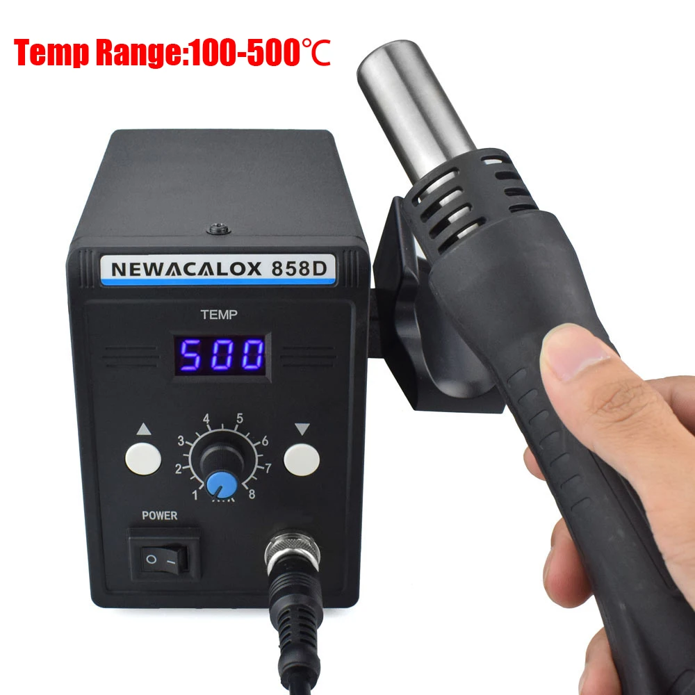 Паяльная станция NEWACALOX 858D EU700W для горячего воздуха паяльная SMD тепловой пистолет