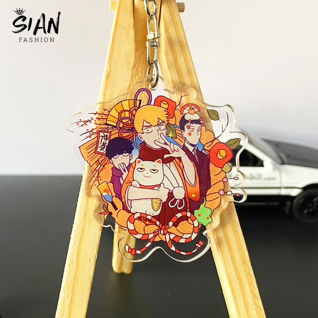New Anime Mob Psycho 100 Acrylic Keychain Pendant Cosplay Figures Keyrings Holder for Bag Car Wholesale Jewelry Accessories Gift | Украшения