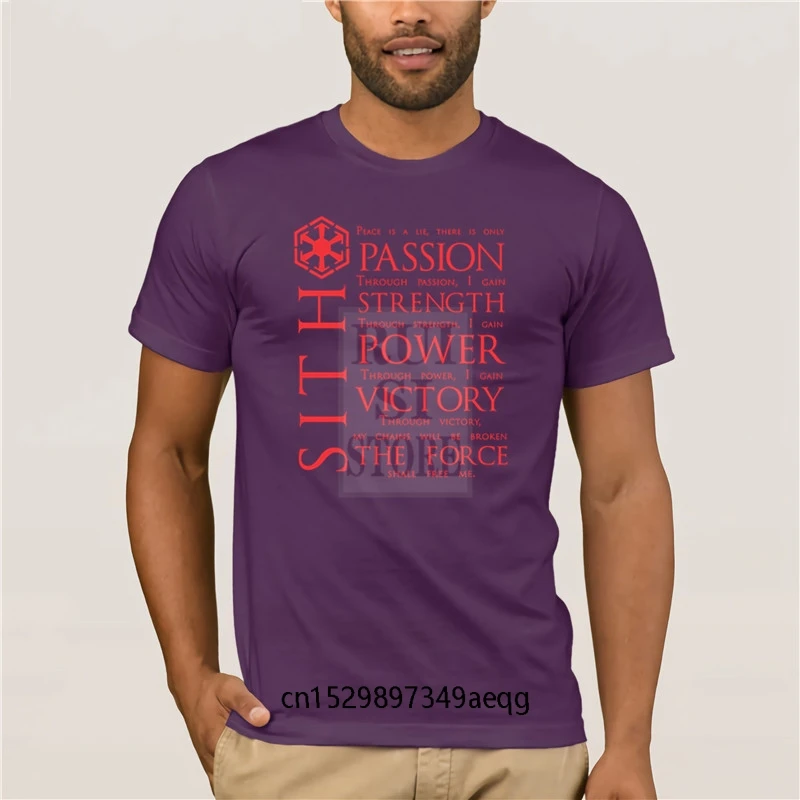 

Men's 2020 Fashion Style T Shirt 100% cotton O neck printed The Sith Code T Shirt for men