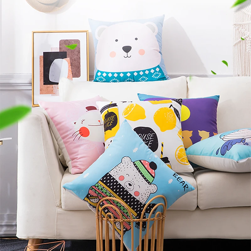 Симпатичная короткая плюшевая наволочка шарф для любви медведь кошка собака