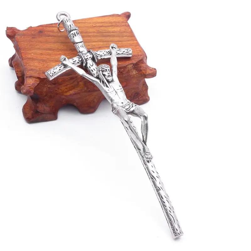 2 церковные реликвии Иисус на стенде крест стены распятие антикварная домашняя