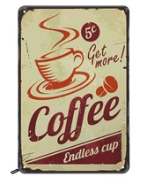 coffee tin signsget more coffee endless up vintage metal tin sign for men womenwall decor for barsrestaurantscafes pubs12x8