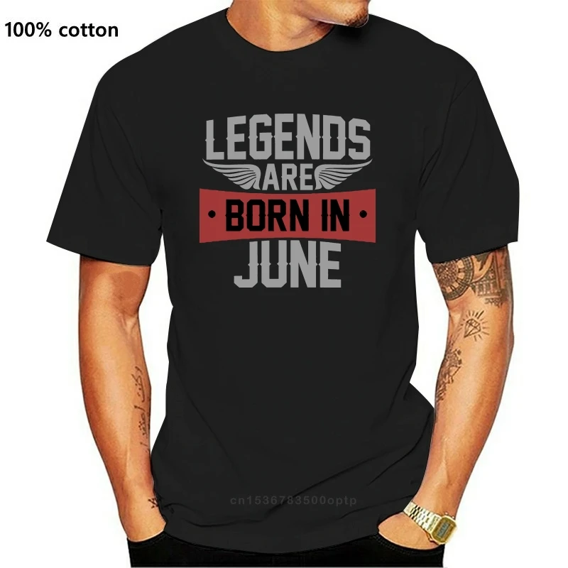 

Новинка 2021, модная футболка в летнем стиле с надписью «Легенды рождены в июне», футболка в подарок на день рождения, футболка, футболка