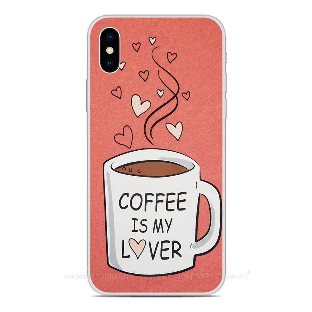 Для iPhone 12 11 Pro XS Max XR X 6 7 8 плюс SE2 SE 2020 забавные чашки для чая и кофе силиконовый