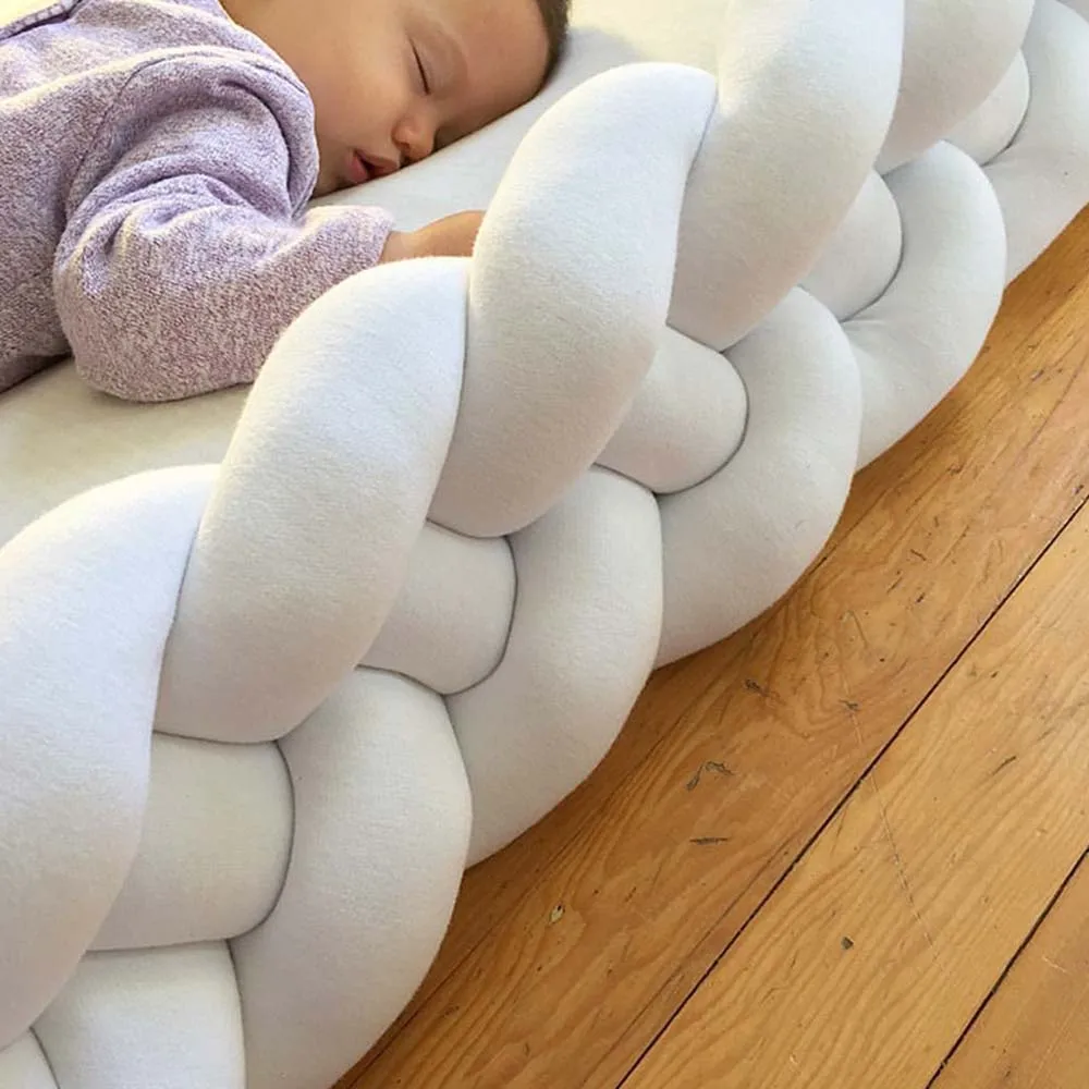 Детская кровать бампер Подушка Мягкий забор для младенцев безопасная оплетка