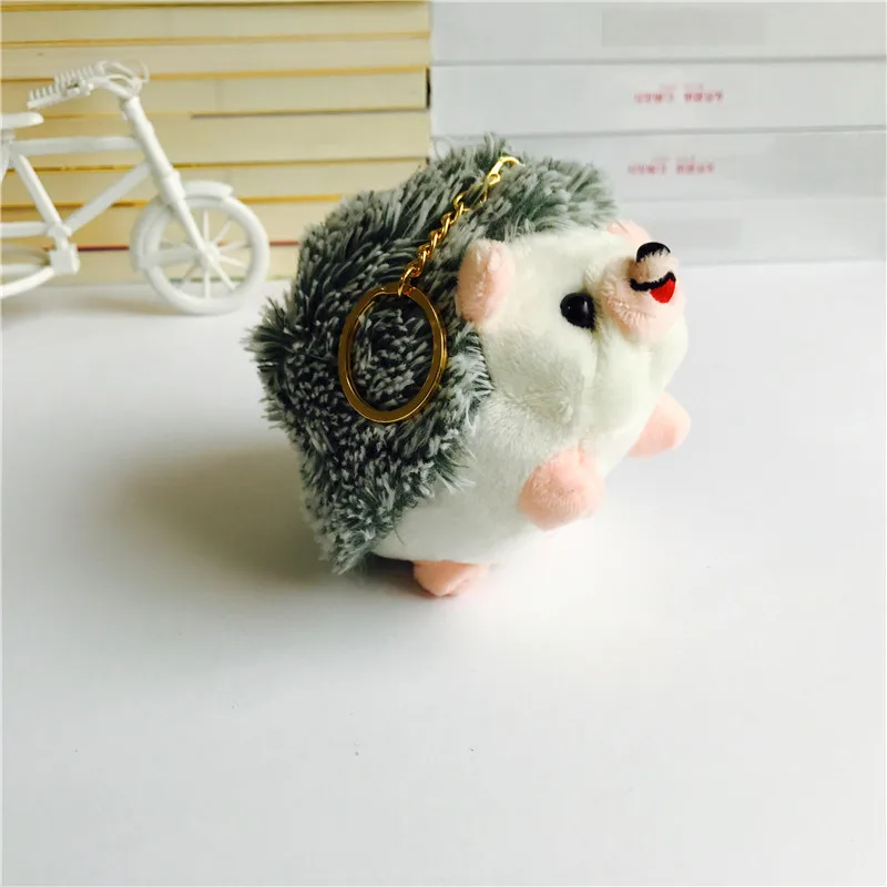 13 см Плюшевые игрушки Ежик брелок кольцо подвеска плюшевая игрушка животное