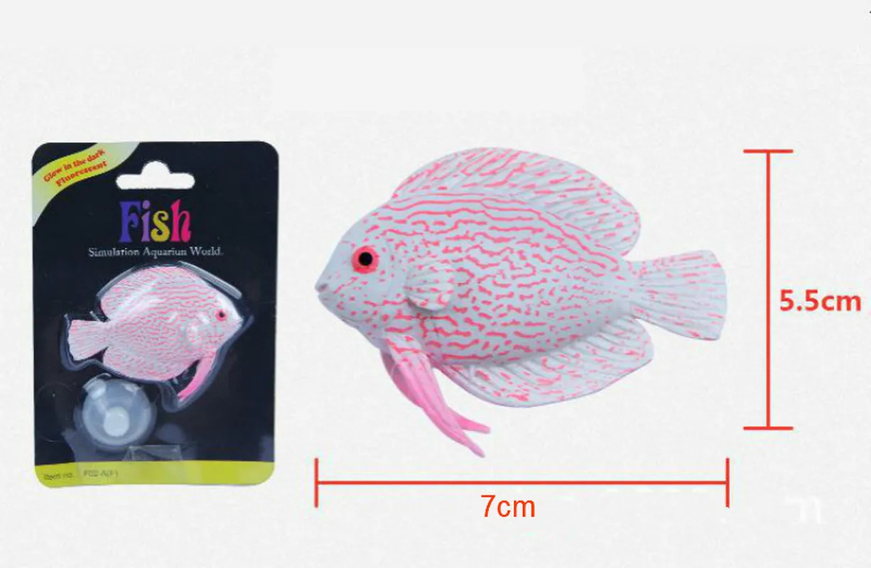 Аквариумный искусственный тропический рыбный Декор силиконовый светящийся