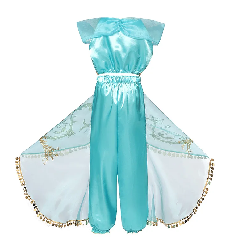 Girl Dress Arabian Costume Children Sleeveless Sequin Princess Cosplay Clothes Kid Party Fantasia Infantil Vestido | Детская одежда и