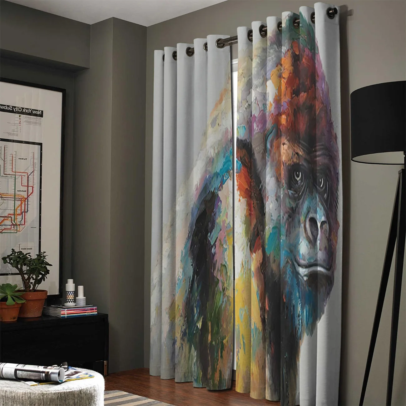 Gorilla Window Curtains for Living Room Decorative Items | Дом и сад