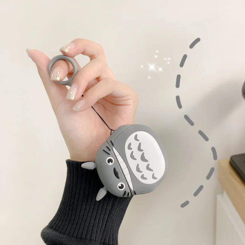 Милый чехол для наушников с рисунком Тоторо Airpods беспроводные наушники Bluetooth Pro