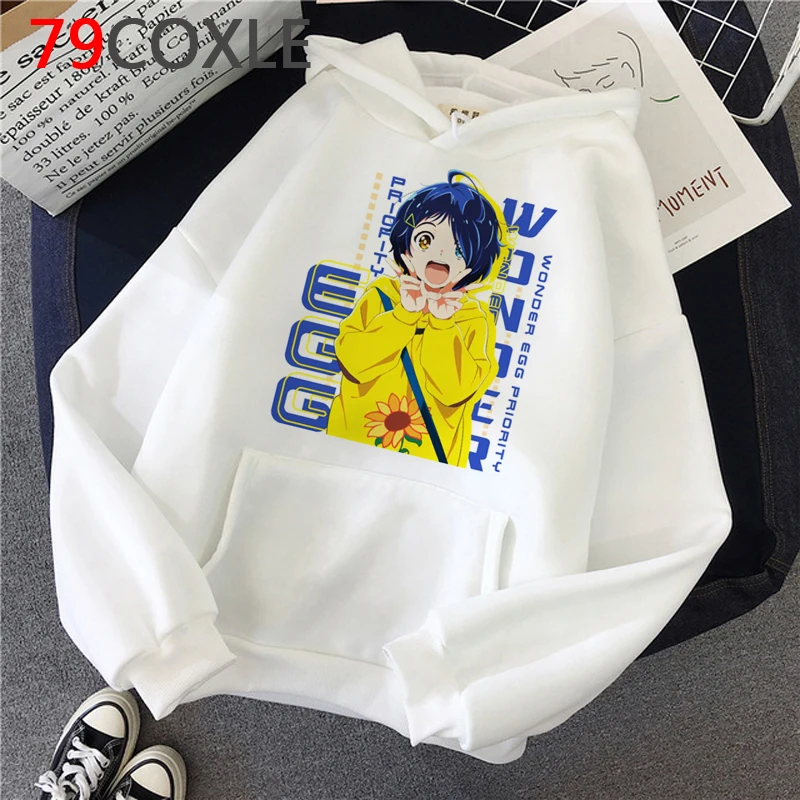 

Wonder Egg Priority hoodies female Korea plus size Oversized female hoddies graphic grunge