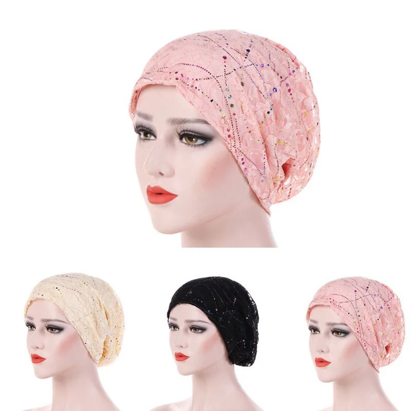 

Мусульманский флуоресцентный тюрбан, головной убор, головной убор, аксессуары для головы, кружевные мусульманские шали, головной убор, Новы...