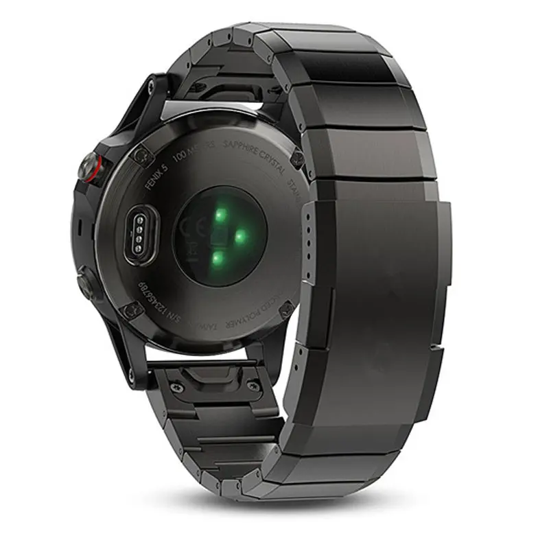Высококачественный Браслет из нержавеющей стали 20/22/26 мм для Garmin forerunner Fenix 5 5X 5S Plus