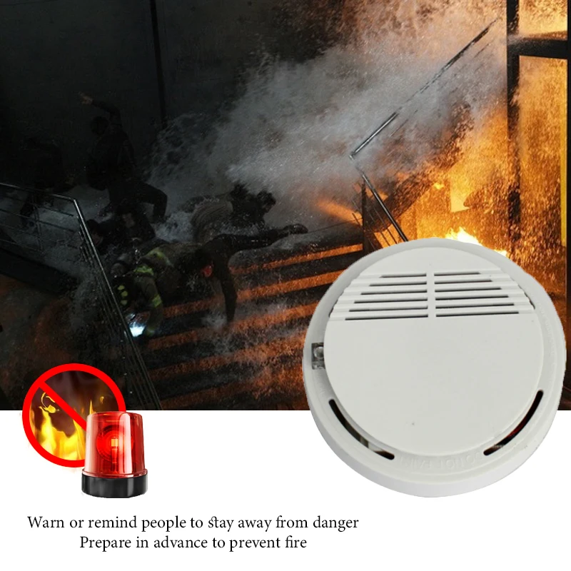 2 in 1 Smoke Carbon Monoxide Combo Detector CO Gas Alarm Sensor with LED Indicator Battery Power | Безопасность и защита