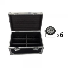 FlightCase with 6pcs F светильник чехол с 4/6/8/10 шт. светодиодный Алюминий сплав светодиодный Par 18x18 Вт RGBWA+ UV светильник ing для диско вечерние бар танцевального зала светильник - Цвет: FlightCase with 6pcs