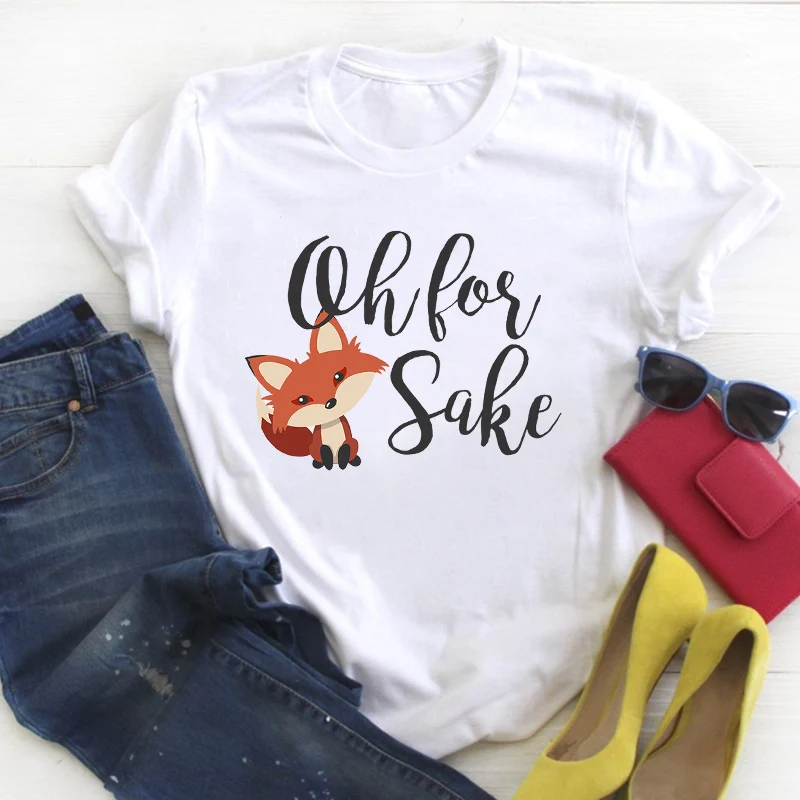 

Women Flower Simple Fashion 90s Short Sleeve Print Summer Female Tshirt Womens T Tee Ladies Top Shirt Clothes Graphic T-shirt