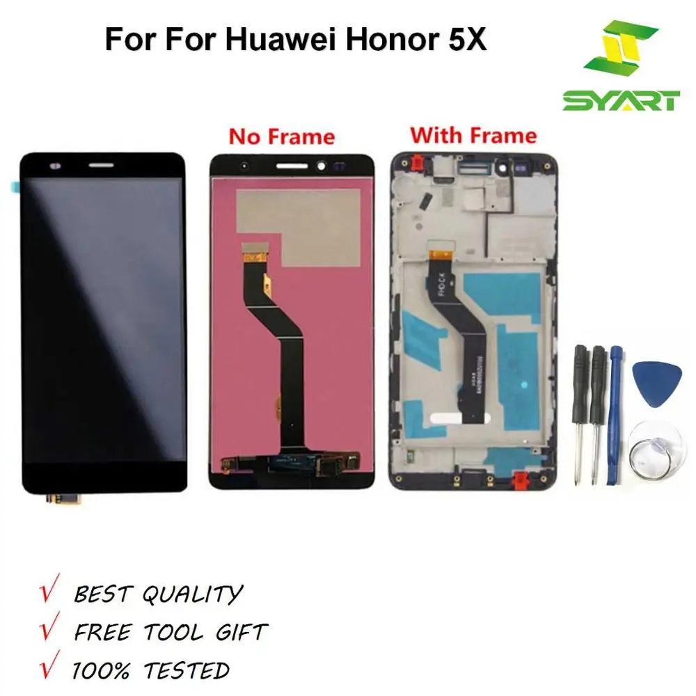 100% протестированный ЖК-дисплей Honor 5X + сенсорный экран дигитайзер сборка Honor5X