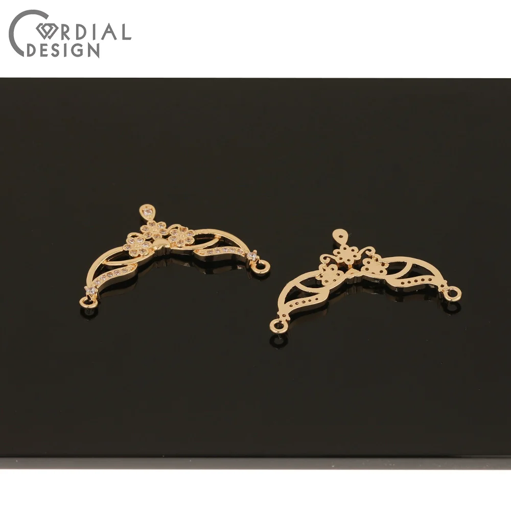 

Cordial Design 30Pcs 17*31MM Jewelry Accessories/CZ Charms/Hand Made/Flower Shape/Jewelry Findings/DIY Pendant For Necklace