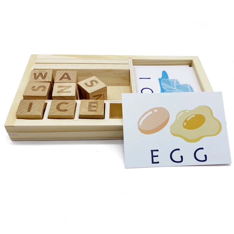 

Wood Learning Language Montessorii Educational Toys for Children Learning English Wooden Toys Montessori Education Toy
