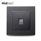 Настенная розетка Wallpad S6, черная, серебристая, золотистая, RJ45, Интернет, Ethernet, ПК, Data, CAT6, матовая, пластиковая, имитирующая алюминий