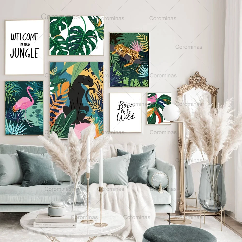 Марокканская Настенная картина на холсте гепардовая лама леопард скандинавские