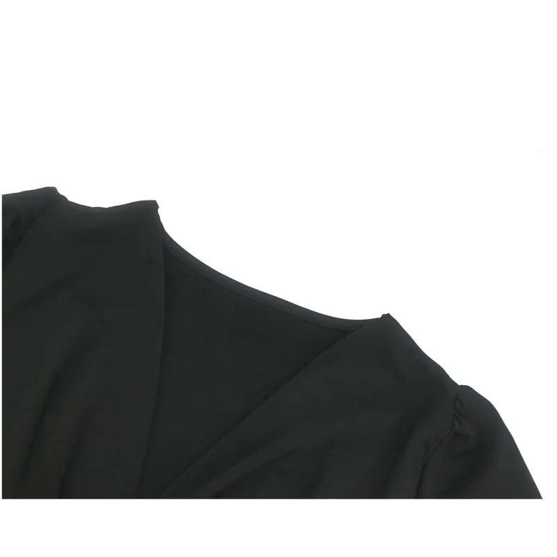 

Women Summer Sexy Deep V-Neck Wrinkled Asymmetric Short-sleeved Hip Dress 2021 Solid Slim Nightclub Mini Dresses Female