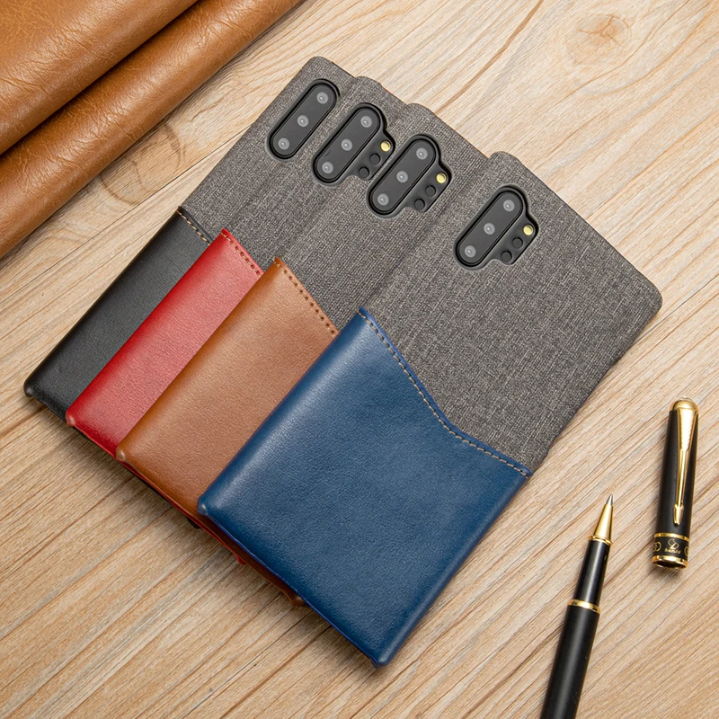 Чехол для телефона Samsung Galaxy Note 10 Plus чехол из искусственной кожи Классический