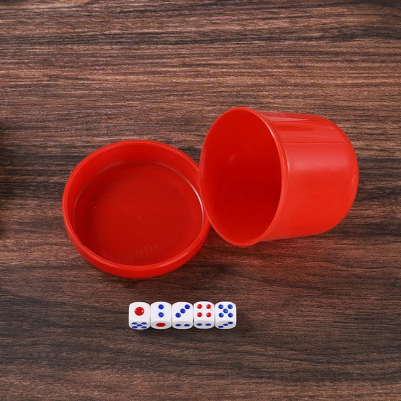 

Dice Cup Set w/ 5Pieces Dice Party Desktop Board Games Supply Interactive Dungeons & Dragons Dice Drinking Accs for Bars
