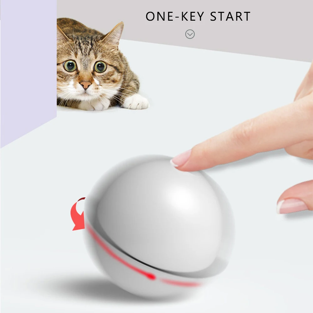 Кошка игрушка подвижный шар светодиодный красный светильник движение