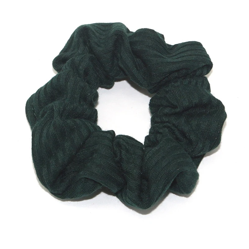 Dark Green 1 шт. мягкие хлопковые резинки для волос для женщин и девочек Женский Галстук резинка для волос конский хвост держатель женские аксессуары для волос - Цвет: Dark Green