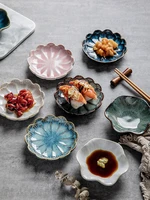 japanese small plate ceramic snack plate dipping plate hotel restaurant hot pot sauce plate tableware
