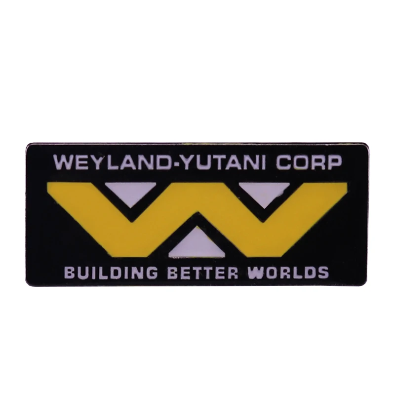 Weyland Yutani Corp Brooch Building Better Worlds Enamel Pin W logo Badge Jewelry