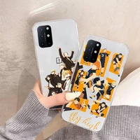haikyuu hintergrund japanese anime phone case transparent for oneplus 7 9 8 t pro design coque shell cover